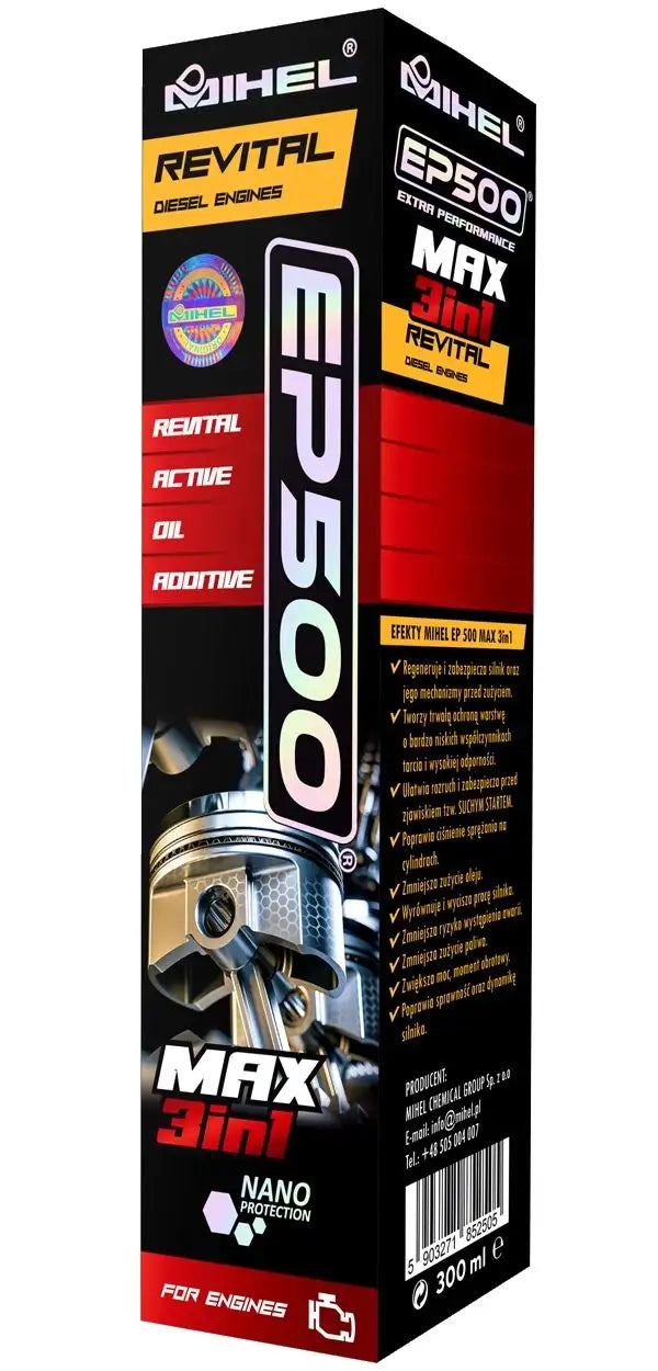 MIHEL EP500 MAX DE 3in1 – Advanced Multi-Function Additive for Diesel Engines