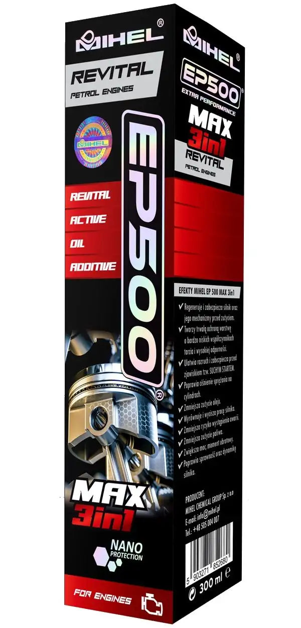 MIHEL EP500 MAX PE 3in1 – Advanced Multi-Function Additive for Petrol Engines